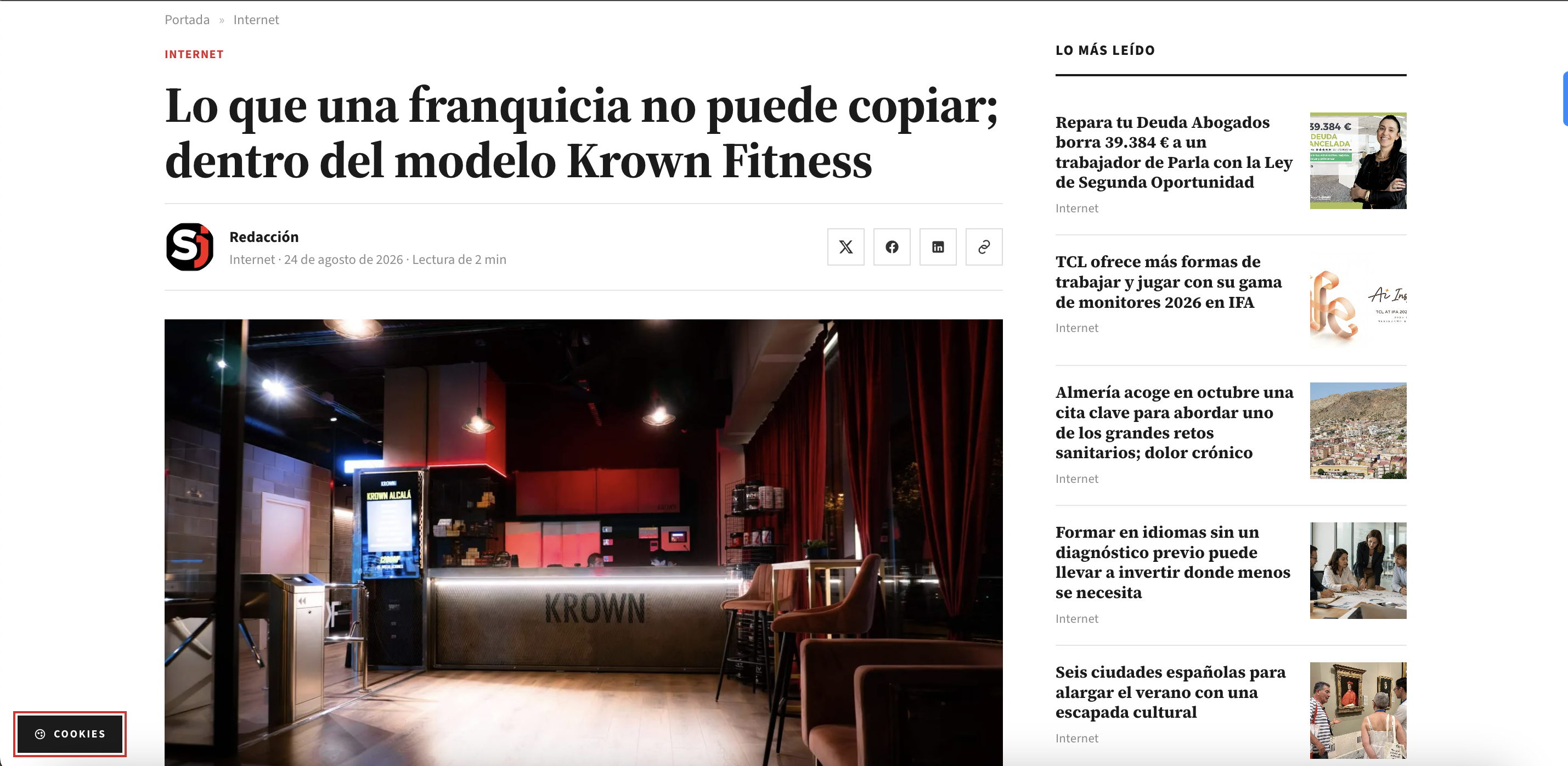 Krown Fitness en Emprendedores