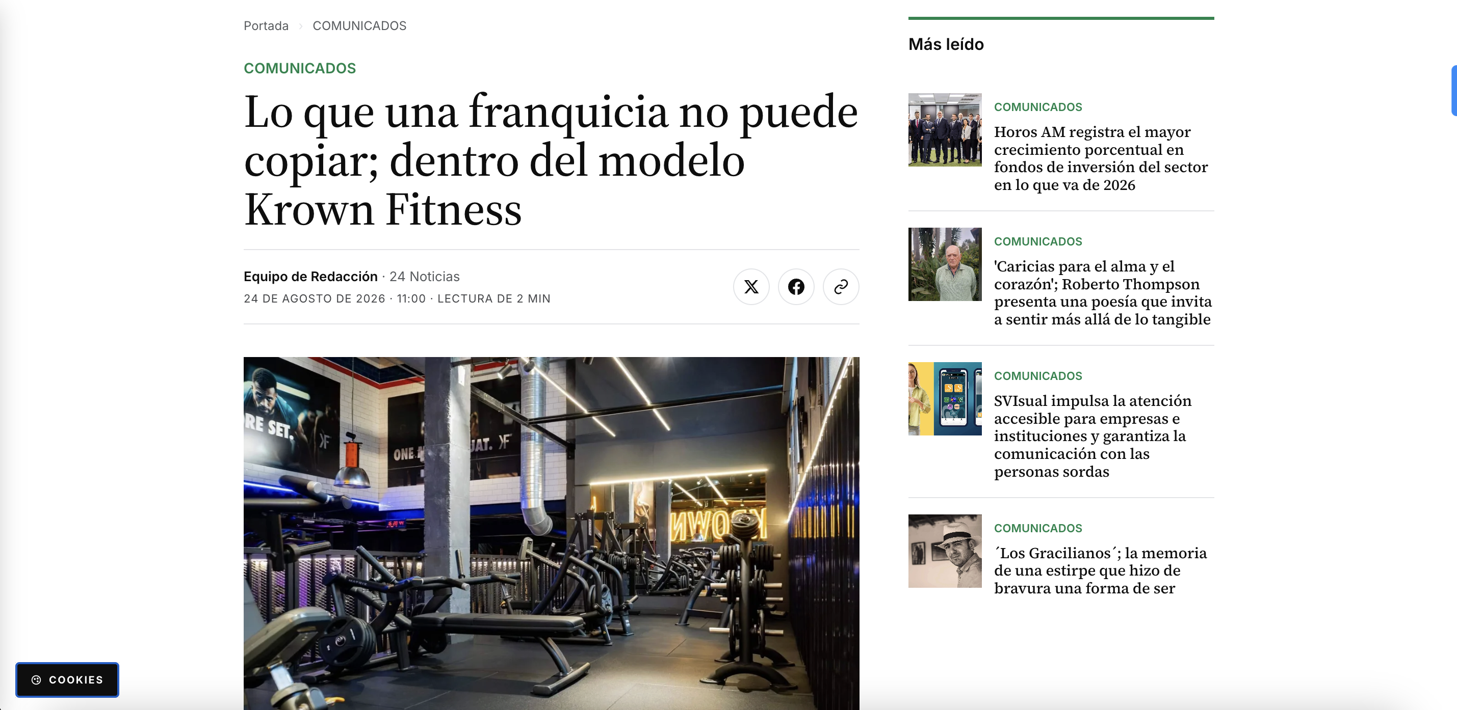 Krown Fitness en Prensa Digital